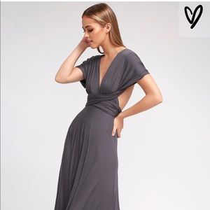 Tricks of the Trade Dress Grey size Medium Lulu’s